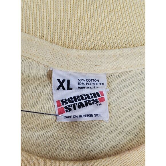 Vtg US Military Army Iceing Team LS Shirt Men XL Yellow Graphic 1984 HISS Duluth - Picture 3 of 11